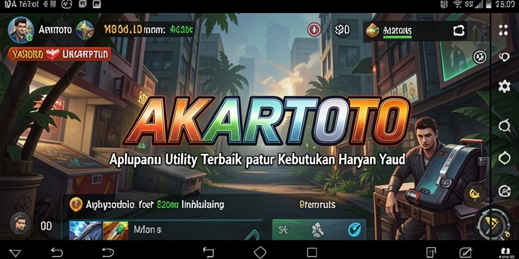 Tampilan utama aplikasi AKARTOTO yang informatif dan mudah dipahami.