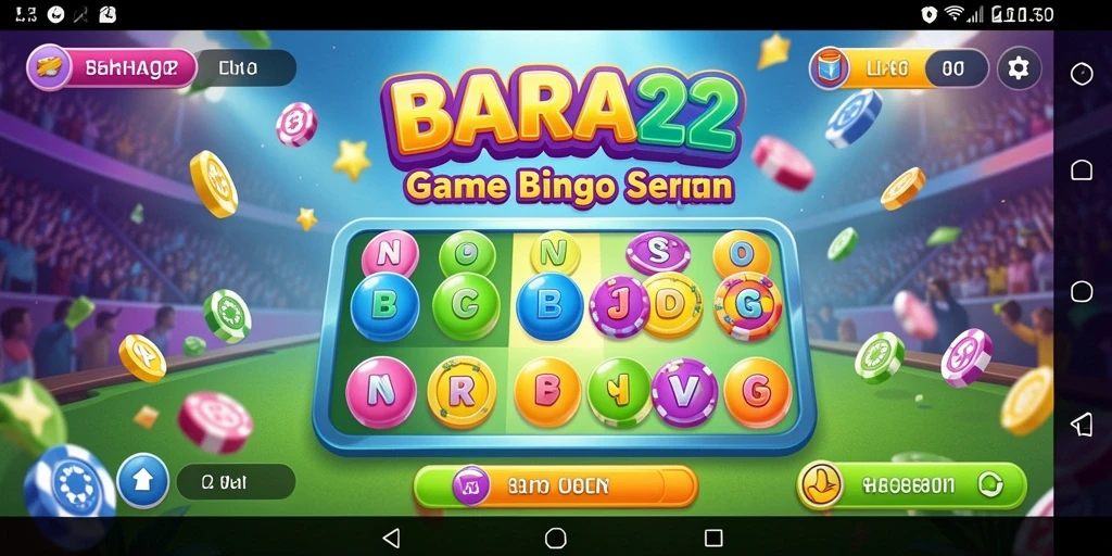 Tampilan gameplay BARA22 yang seru dengan kartu Bingo siap dimainkan.