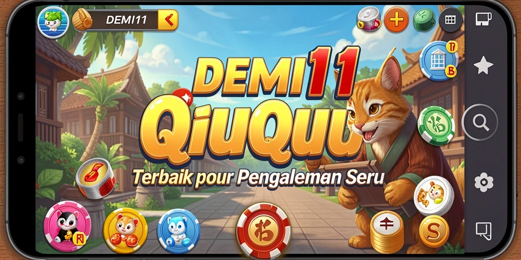 Tampilan gameplay QiuQiu yang seru dan menantang.