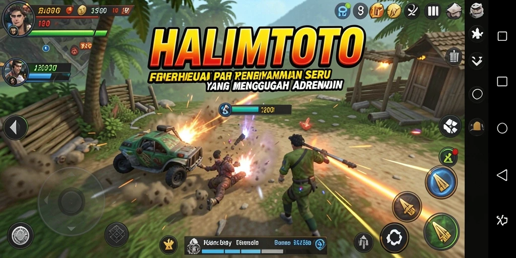 Screenshot permainan HALIMTOTO dengan aksi seru di dalamnya.