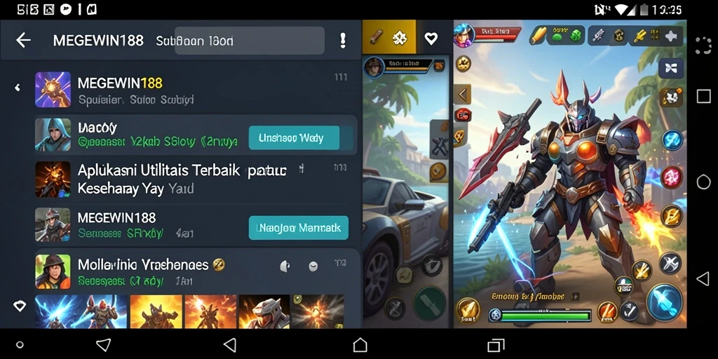 Tampilan antarmuka MEGEWIN188 yang intuitif dan modern.