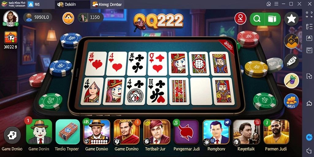 Gameplay QQ222 yang menarik dengan fitur Domino yang mengasyikkan.
