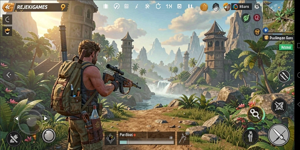 Gameplay seru dalam dunia terbuka REJEKIGAMES yang menakjubkan.