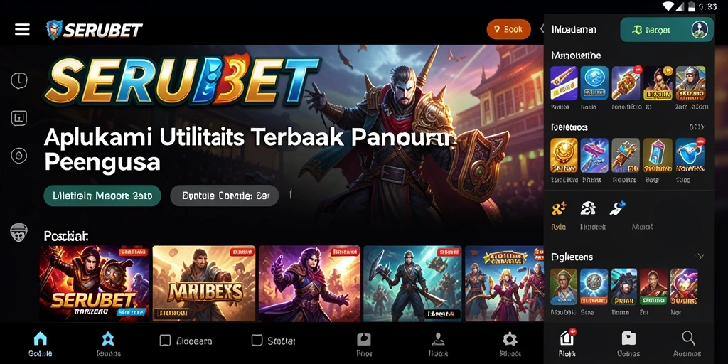 Tampilan antarmuka SERUBET yang sederhana dan fungsional.