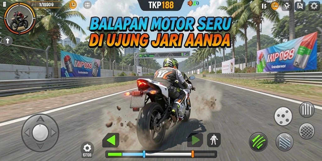 Tampilan mendebarkan dari balapan motor di TKP188.