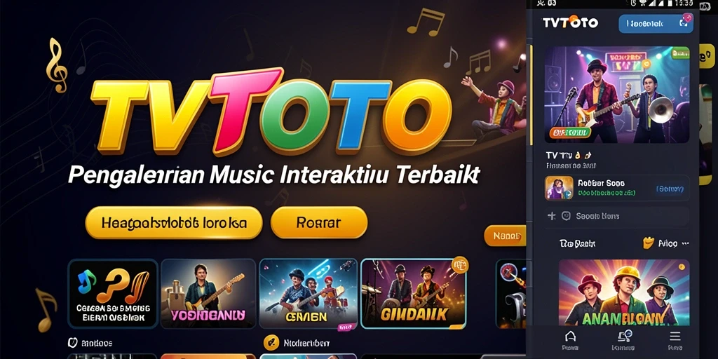 Screenshot TVTOTO menampilkan gameplay seru dan interaktif dalam aplikasi musik.
